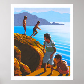 ギリシャの少年たちオンザロック ポスター