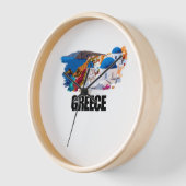 ギリシャの島々 壁時計 (傾斜)