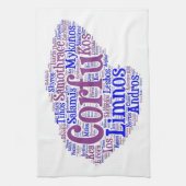 ギリシャの島の台所タオル キッチンタオル (縦)