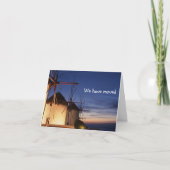 ギリシャの島の新しい住所カード 案内状 (正面)