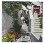 ギリシャの島の通り タイル (正面)