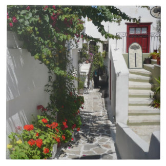 ギリシャの島の通り タイル