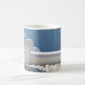 ギリシャの島の骨壷フォトマグカップ コーヒーマグカップ (中央)