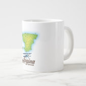 ギリシャの島 エギナ島の地図 ジャンボコーヒーマグカップ (正面右)