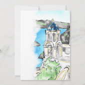 ギリシャの島 サントリーニ 招待状 (裏面)