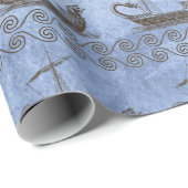 ギリシャの帆船と海図 ラッピングペーパー (ロールコーナー)