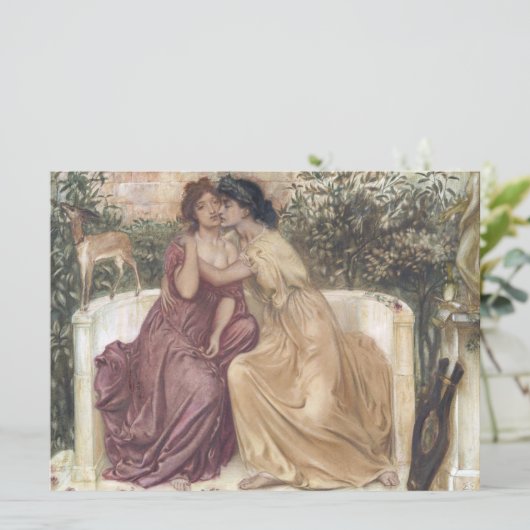 ギリシャの庭でのサポーとエリンナ（レズビアンの愛） カード (スタンド正面)