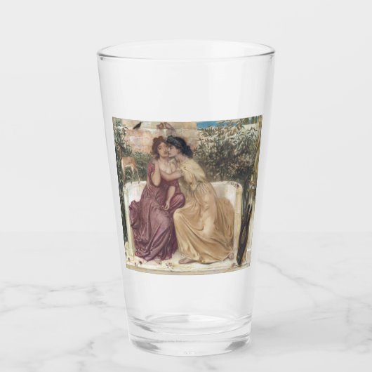 ギリシャの庭でのサポーとエリンナ（レズビアンの愛） タンブラーグラス (正面)