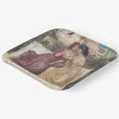 ギリシャの庭でのサポーとエリンナ（レズビアンの愛） ペーパープレート (傾斜あり)