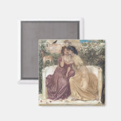 ギリシャの庭でのサポーとエリンナ(レズビアンの愛) マグネット (正面/裏面)