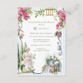 ギリシャの庭園｜結婚式ゲスト詳細 エンクロージャーカード (正面)