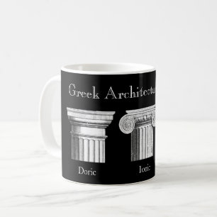 ギリシャの建築順序：柱頭 コーヒーマグカップ