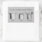 ギリシャの建築順序:柱頭 長方形シール (バッグ)
