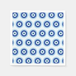 ギリシャの悪い目のギリシャ鍵 スタンダードカクテルナプキン