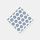 ギリシャの悪い目のギリシャ鍵 スタンダードカクテルナプキン (角)