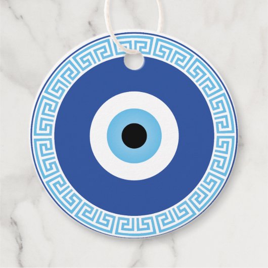 ギリシャの悪い目のギリシャ鍵 フェイバータグ (正面)
