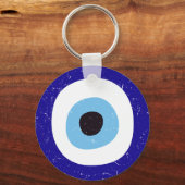 ギリシャの悪い目の動揺してデザイン キーホルダー (正面)