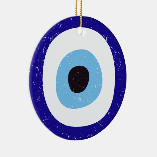 ギリシャの悪い目の動揺してデザイン セラミックオーナメント (右)