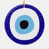 ギリシャの悪い目の動揺してデザイン セラミックオーナメント (裏面)