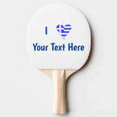 ギリシャの愛の旗 ハートカスタマイズ 卓球ラケット (裏面)