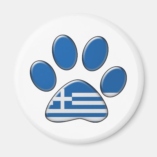 ギリシャの愛国猫 マグネット (正面)