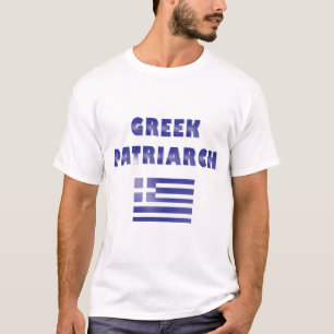 ギリシャの愛国者個人用姓(青) Tシャツ