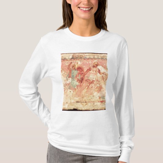 ギリシャの戦士を戦うアマゾン Tシャツ (正面)