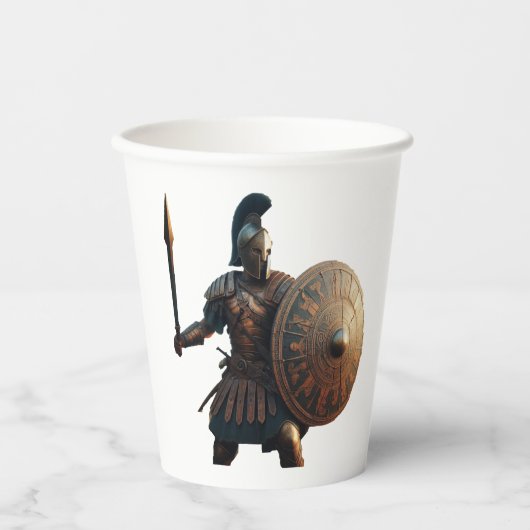 ギリシャの戦士 紙コップ (正面)