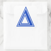 ギリシャの手紙のデルタの青いモノグラムのイニシャル スクエアシール (バッグ)