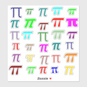 ギリシャの手紙Pi (π)の数学の記号の多く シール
