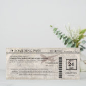 ギリシャの搭乗券の結婚式招待状 招待状 (スタンド正面)