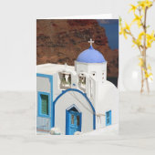 ギリシャの教会カード カード (黄色い花)