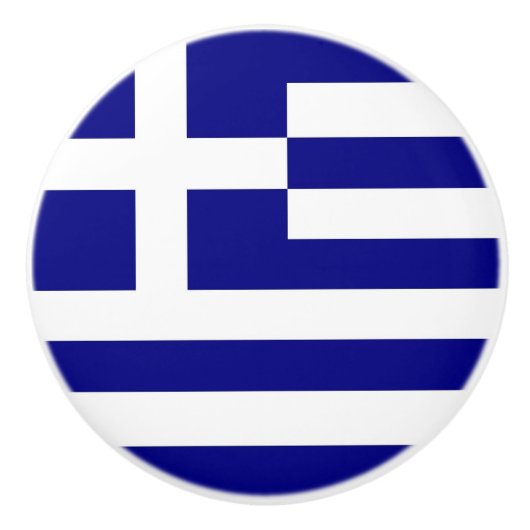 ギリシャの旗とセラミックノブのプル セラミックノブ (正面)