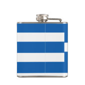 ギリシャの旗とハート-ギリシャの旅行/スポーツファン フラスク (裏面)