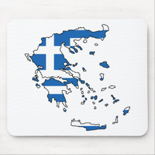 ギリシャの旗の地図GR マウスパッド