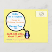 ギリシャの旗を着たペンギンさん 案内ポストカード (裏面)