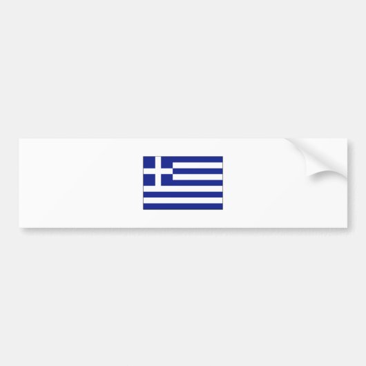 ギリシャの旗インターナショナル バンパーステッカー (正面)