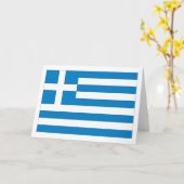 ギリシャの旗 カード (黄色い花)