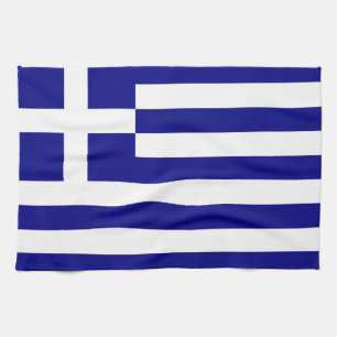 ギリシャの旗 キッチンタオル