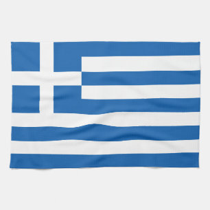 ギリシャの旗 キッチンタオル