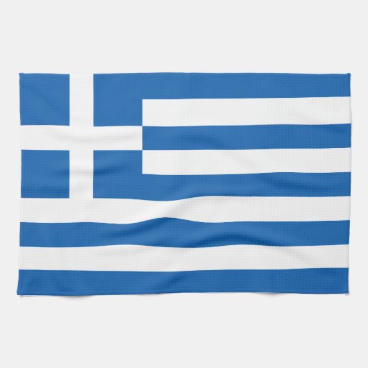 ギリシャの旗 キッチンタオル (横)