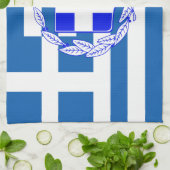 ギリシャの旗 キッチンタオル (折り畳み)