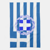 ギリシャの旗 キッチンタオル (縦)