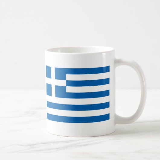 ギリシャの旗 コーヒーマグカップ (右)