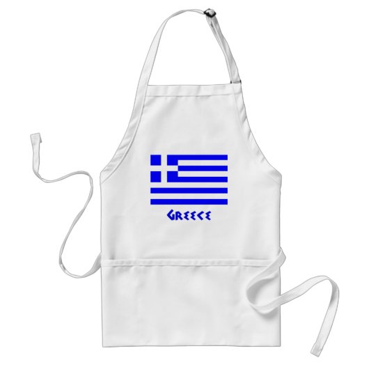 ギリシャの旗 スタンダードエプロン (正面)