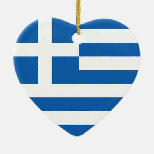 ギリシャの旗 セラミックオーナメント (正面)