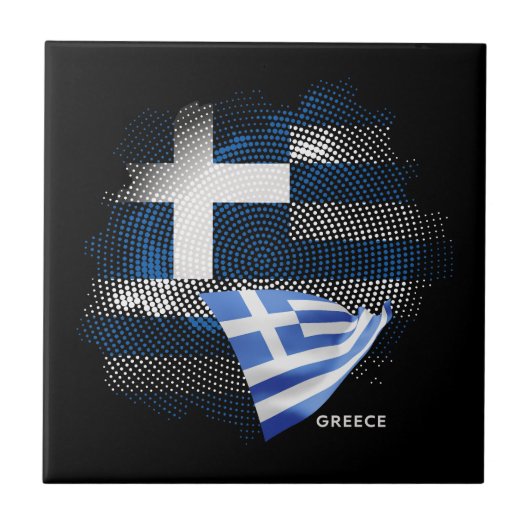 ギリシャの旗 タイル (正面)