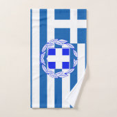 ギリシャの旗 バスタオルセット (ハンドタオル)