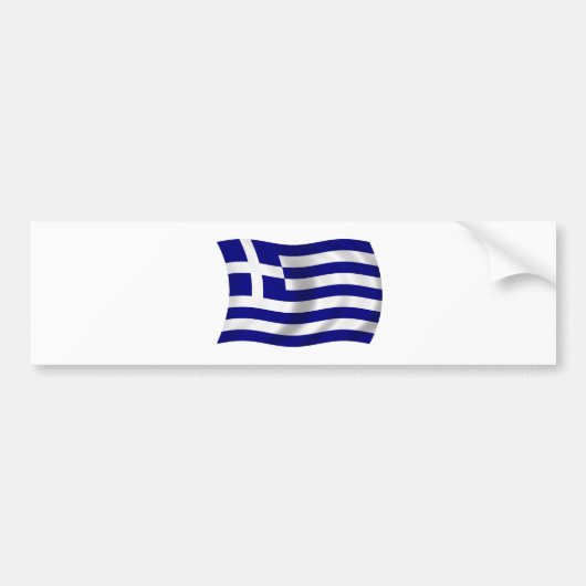 ギリシャの旗 バンパーステッカー (正面)