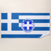ギリシャの旗 ビーチタオル (正面)